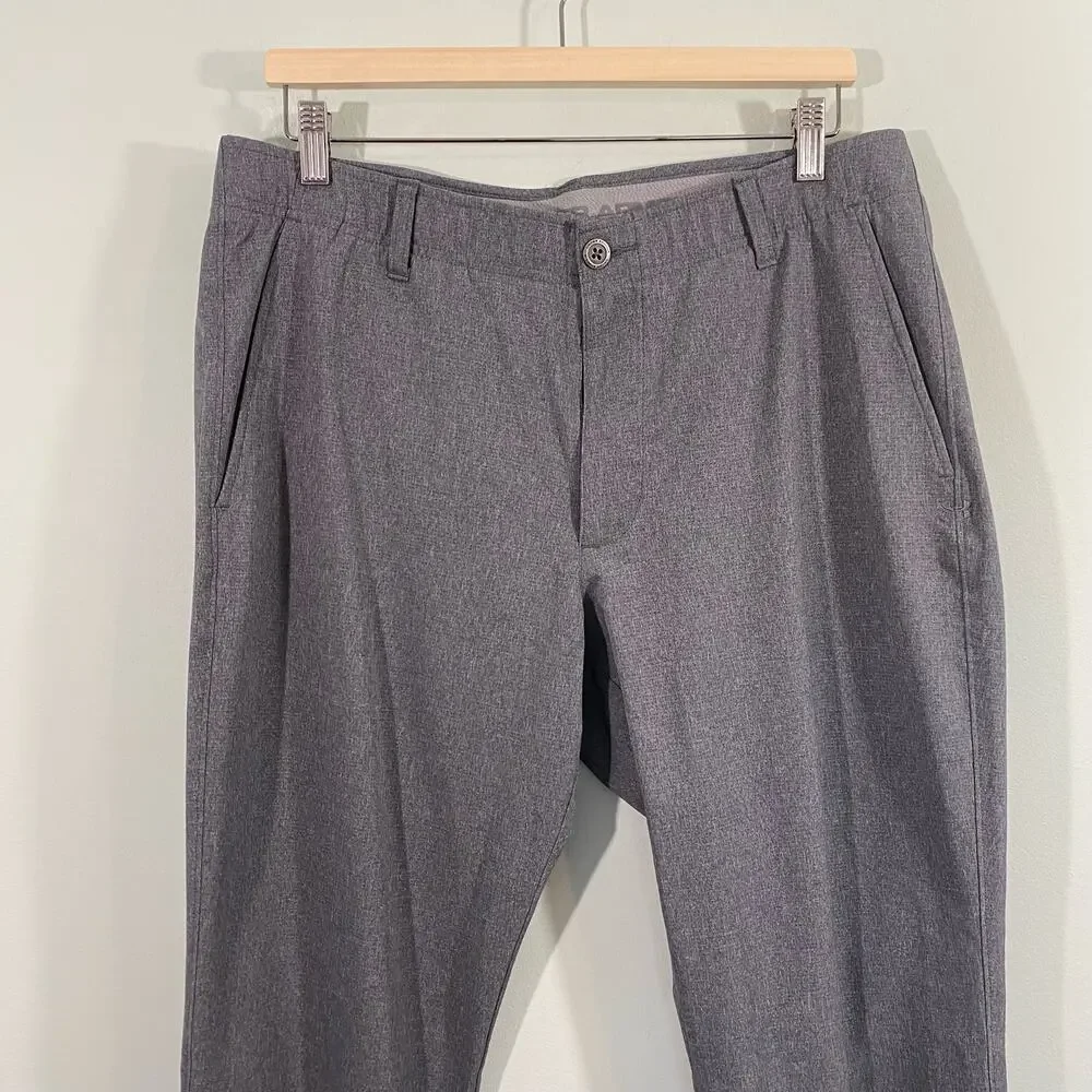 Under Armour Men's Light Grey Anti Slip Waist Straight Leg Golf Pants Size 36/30